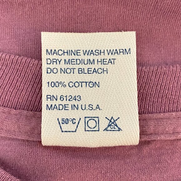 Vintage Graphic T-Shirt Floral Bird Design Purple Cottagecore 100% Cotton Boxy - Picture 8 of 8